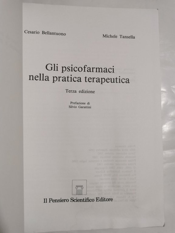 Gli psicofarmaci nella pratica terapeutica