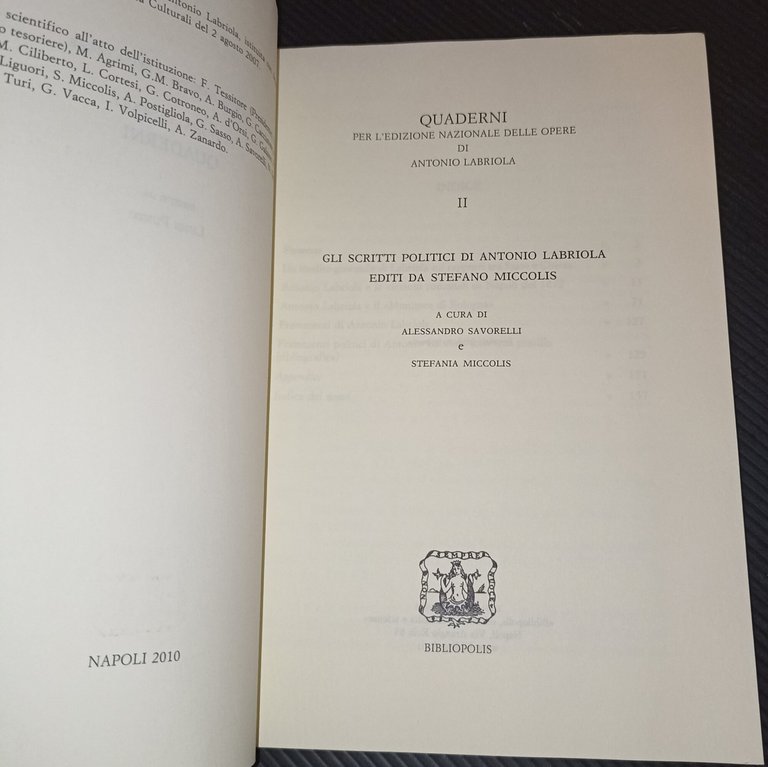 Gli scritti politici di Antonio Labriola editi da Stefano Miccolis