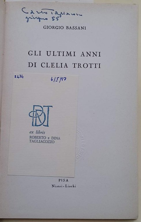 GLI ULTIMI ANNI DI CLELIA TROTTI(1955)