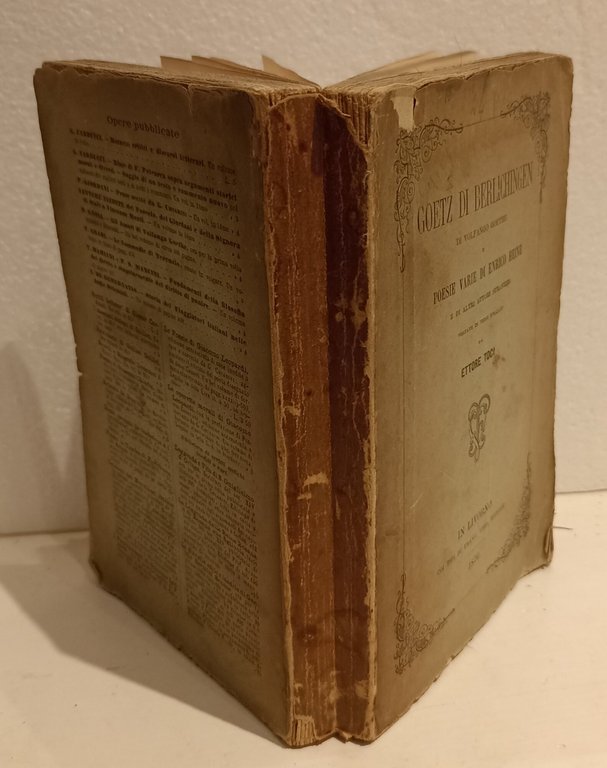 Goetz di Berlichingen di Volfango Goethe - Poesie varie di … | Immagine Gallery 2