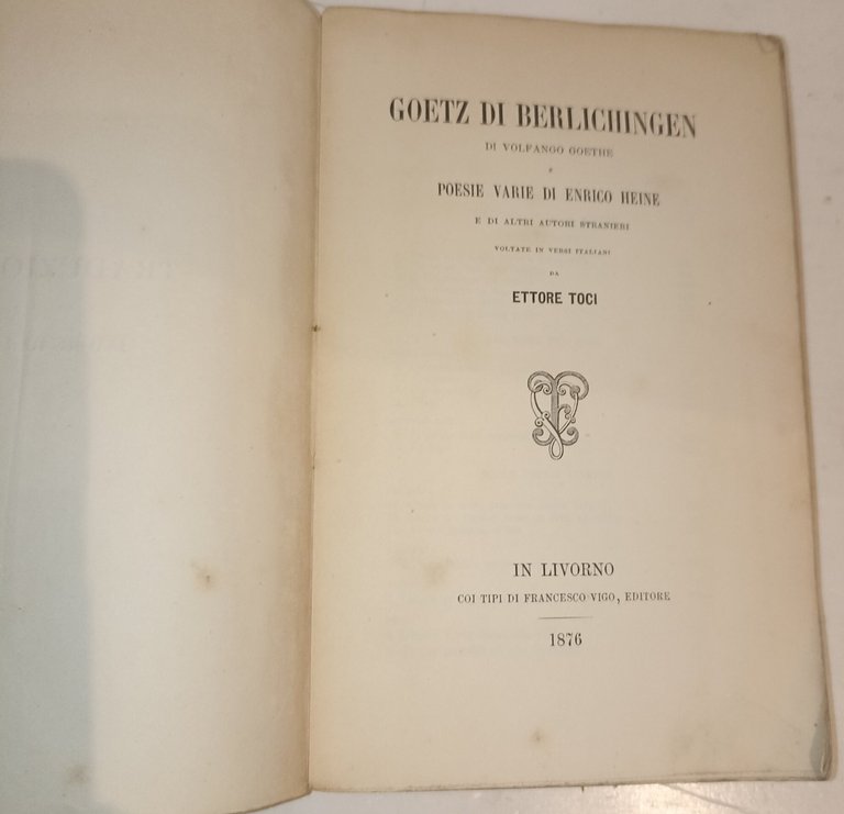 Goetz di Berlichingen di Volfango Goethe - Poesie varie di … | Immagine Gallery 3