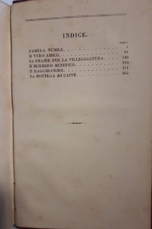 GOLDONI -COMMEDIE SCELTE( 1862)