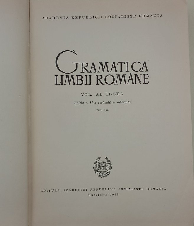 Gramatica Limbii Romane-2 voll