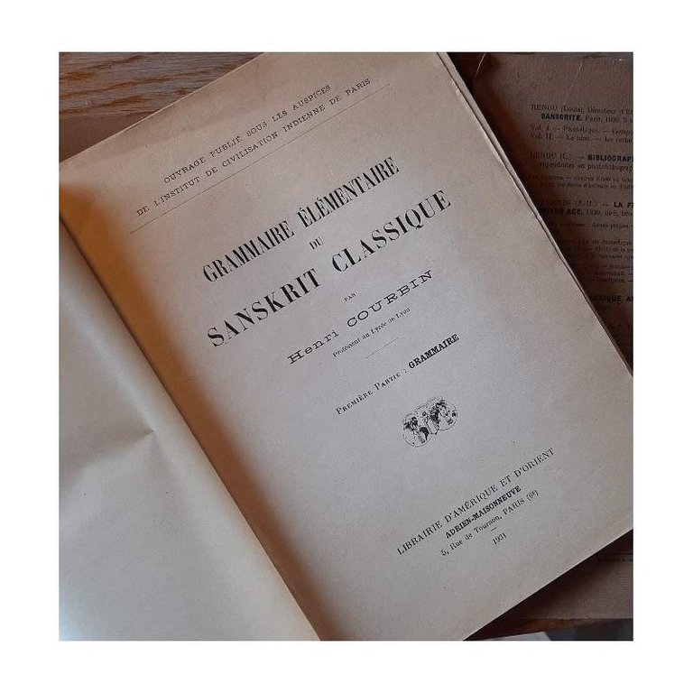 GRAMMAIRE ELEMENTAIRE DU SANSKRIT CLASSIQUE-2 voll. (1931)