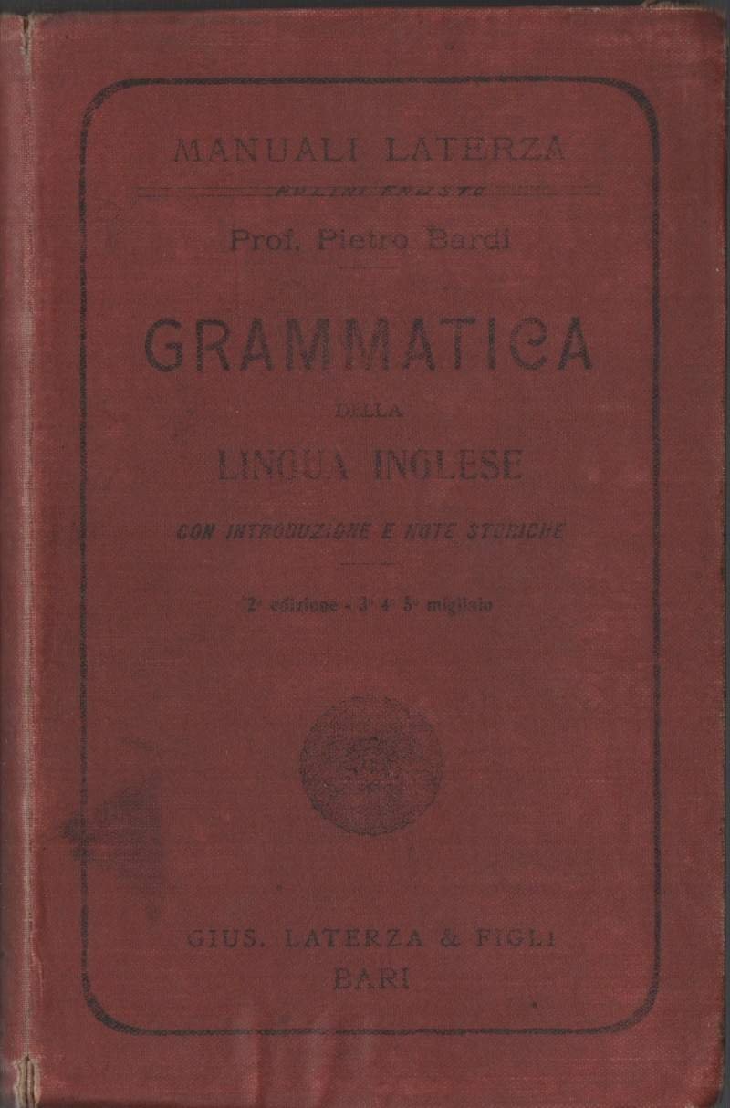 GRAMMATICA DELLA LINGUA INGLESE (1909)