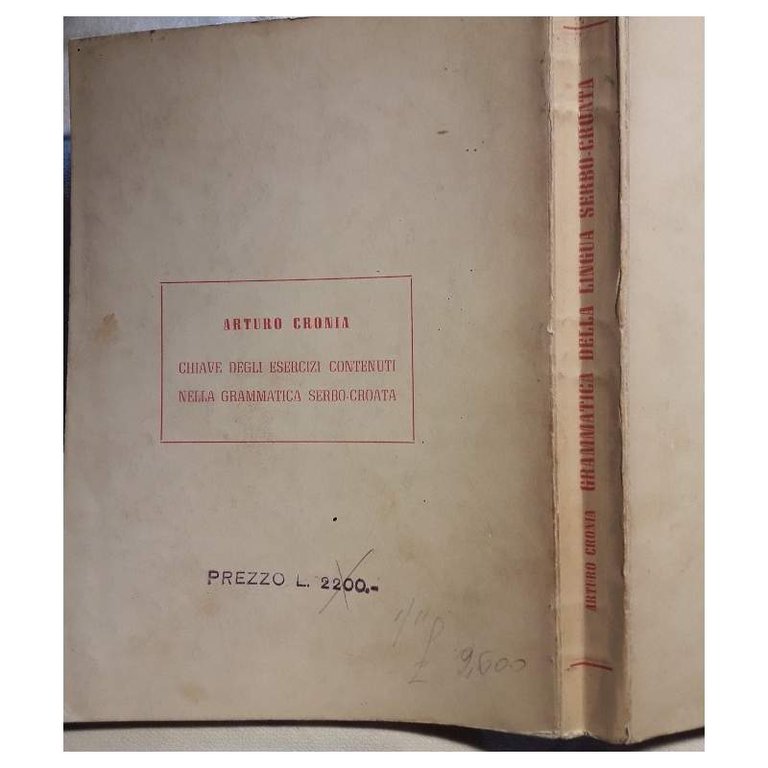 GRAMMATICA DELLA LINGUA SERBO-CROATA(1959)