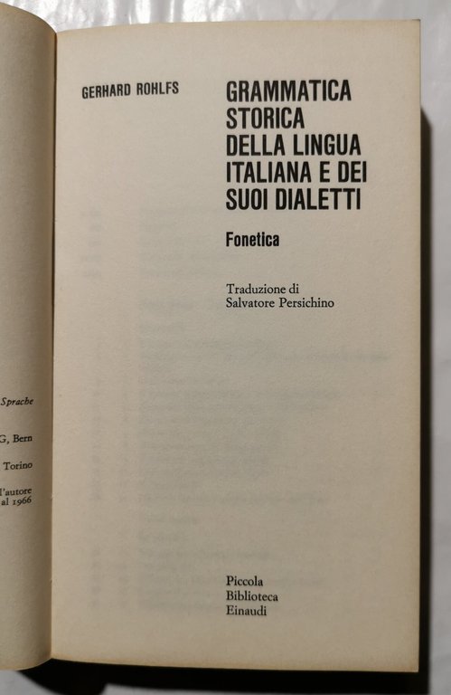 Grammatica storica della lingua italiana e dei suoi dialetti - …