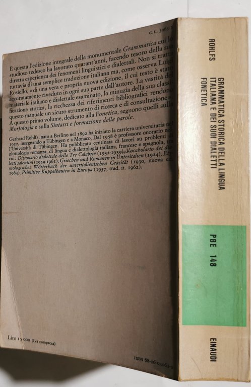 Grammatica storica della lingua italiana e dei suoi dialetti - …