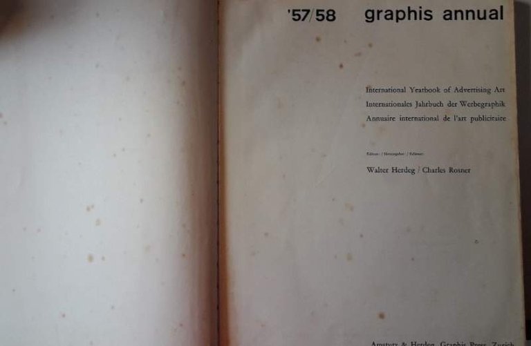 GRAPHIS ANNUAL - Internayional Yearbook of Advertising Art-1957/58