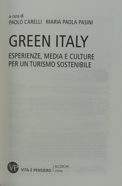 Green Italy - esperienze, media e culture per un turismo …