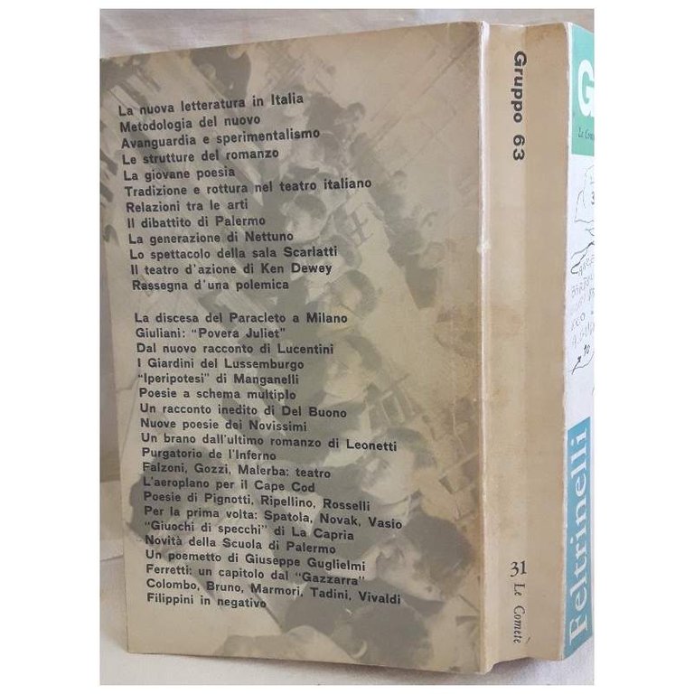 GRUPPO 63-LA NUOVA LETTERATURA-34 SCRITTORI-PALERMO OTTOBRE 1963(1964)