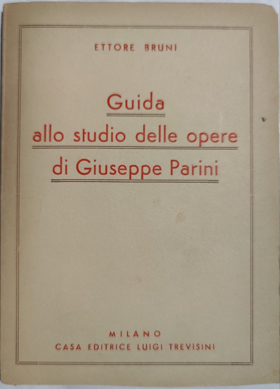 Guida allo studio delle opere di Giuseppe Parini