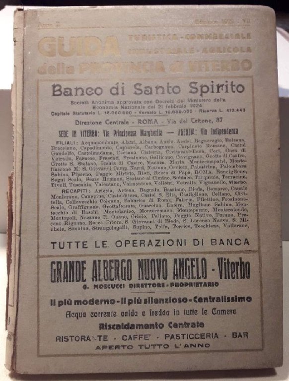 GUIDA TURISTICA-COMMERCIALE-INDUSTRIALE-AGRICOLA- DELLA PROVINCIA DI VITERBO( 19299