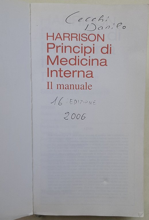 Harrison. Principi di medicina interna. Il manuale | Immagine Gallery 4