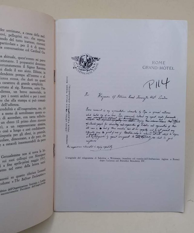 HERZL E SOKOLOV IN VATICANO(1966)