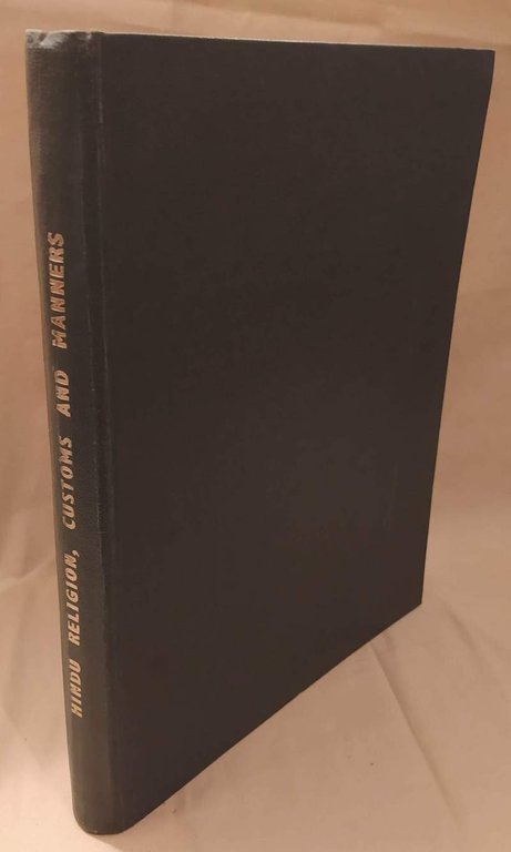 HINDU RELIGION, CUSTOMS AND MANNERS (1956)