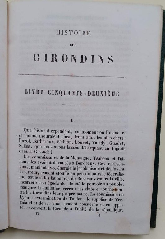 HISTOIRE DES GIRONDINS- 5 VOLL.(1847)
