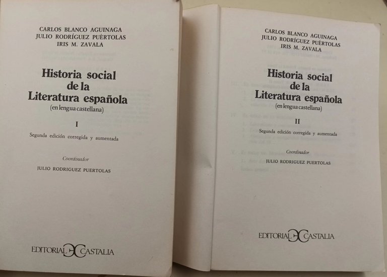 Historia social de la Literatura espanola-en lengua castellana , 2 …