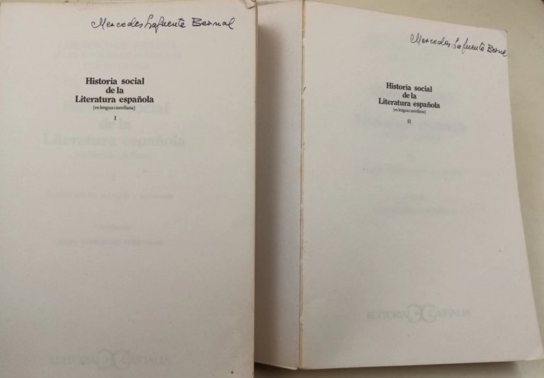 Historia social de la Literatura espanola-en lengua castellana , 2 …