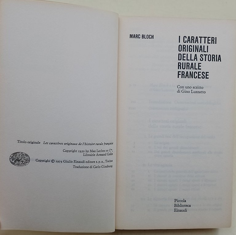 I Caratteri originali della storia rurale francese