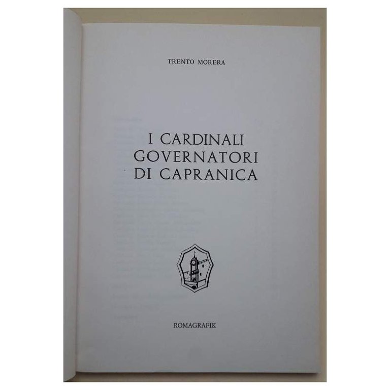 I CARDINALI GOVERNATORI DI CAPRANICA(1980)