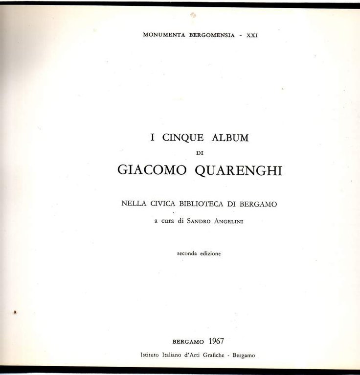I CINQUE ALBUM DI GIACOMO QUARENGHI - Nella Civica Biblioteca …