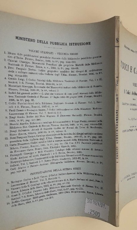 I CODICI ASHBURNHAMIANI- VIII- vol I - Fasc. 6-( 1948)