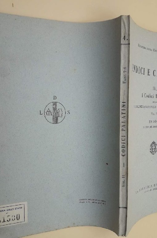 I CODICI PALATINI DELLA R. BIBLIOTECA NAZIONALE CENTRALE DI FIRENZE- …