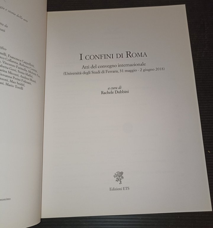 I confini di Roma Atti del convegno internazionale