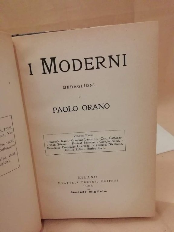 I MODERNI medaglioni vol. I (1908)