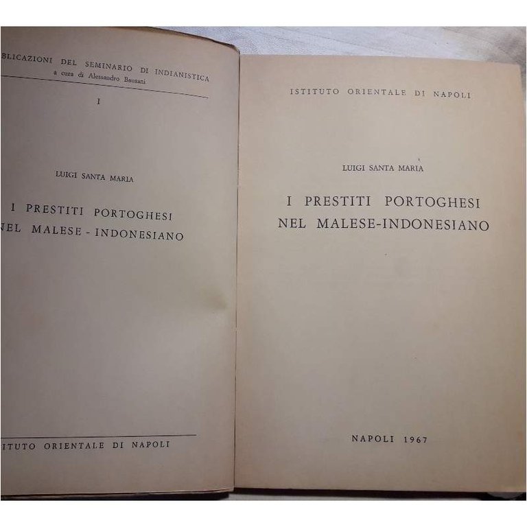 I PRESTITI PORTOGHESI NEL MALESE-INDONESIANO(1967)