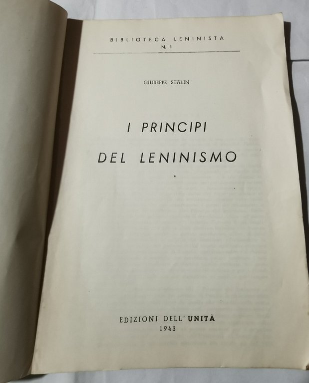 I principi del leninismo