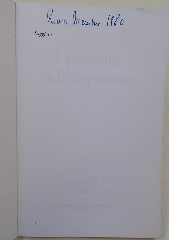 I problemi dell'Empirismo