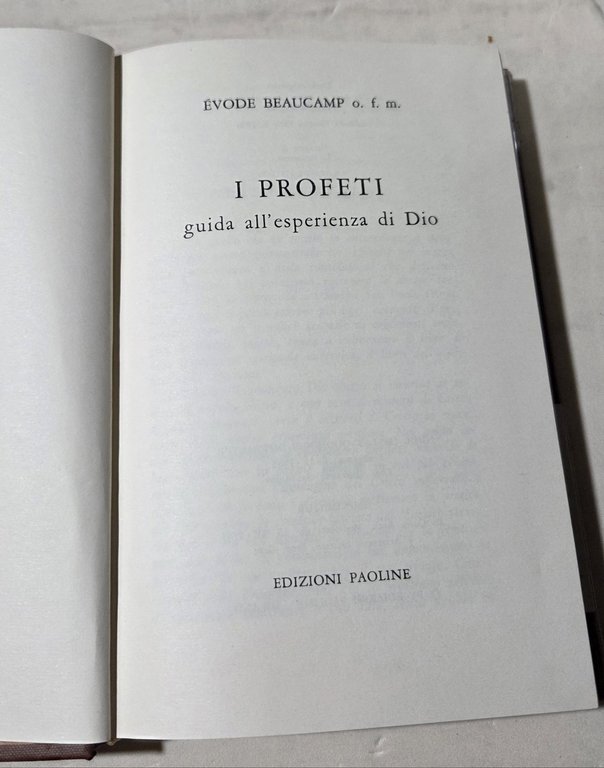 I Profeti guida all'esperienza di Dio