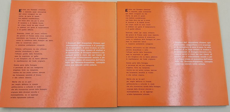I Quaderni dell'Acquacheta-memorie e attualita' della Valle del Montone- voll. …