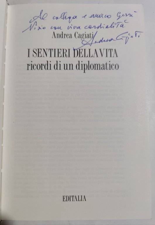 I sentieri della vita - ricordi di un diplomatico