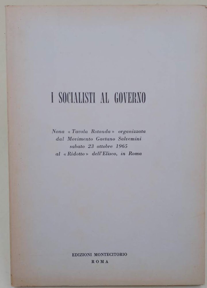 I SOCIALISTI AL GOVERNO(1965)