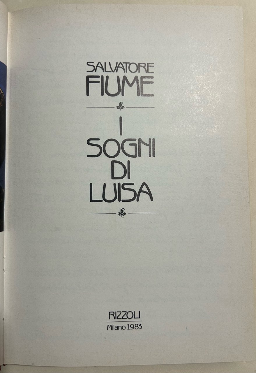 I sogni di Luisa | Immagine principale