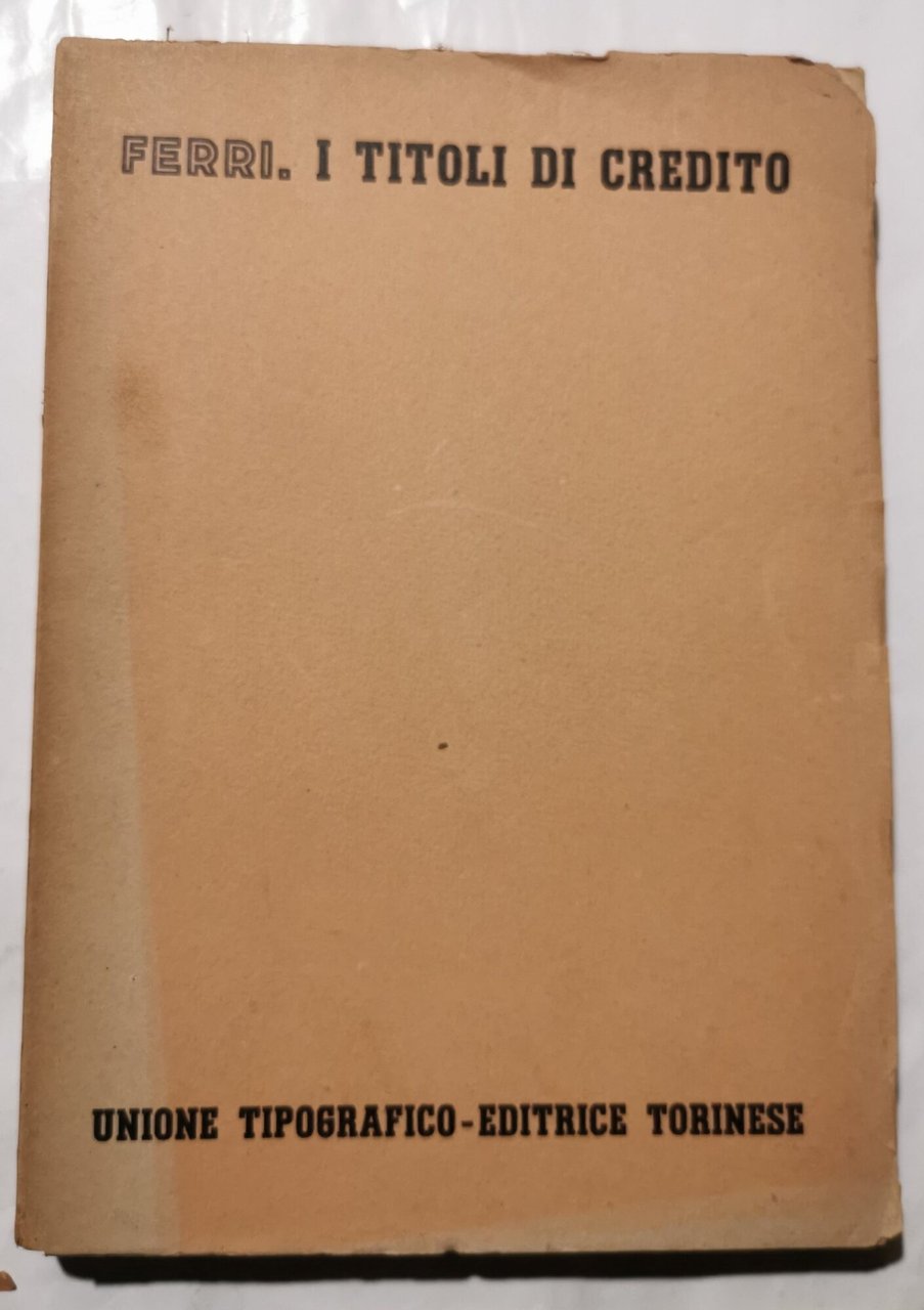 I titoli di credito