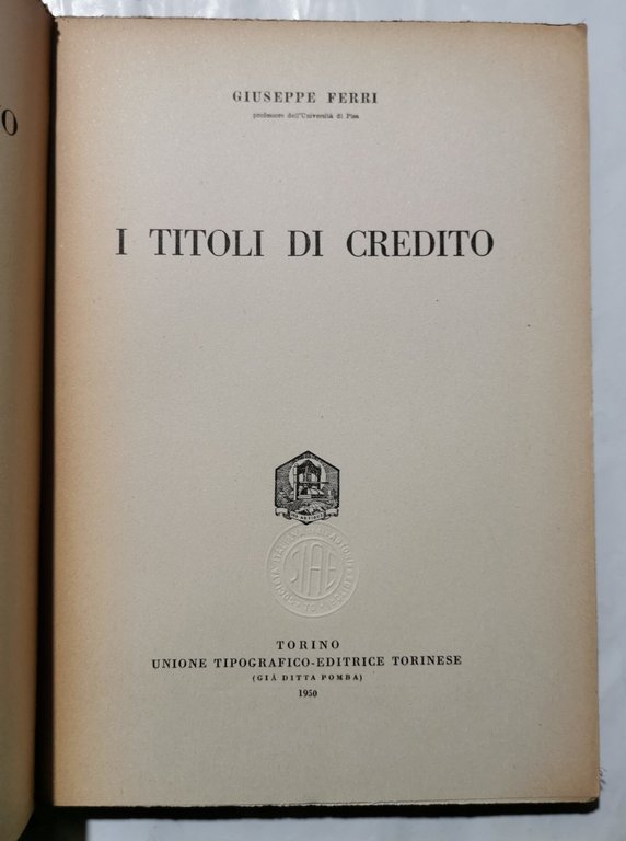 I titoli di credito