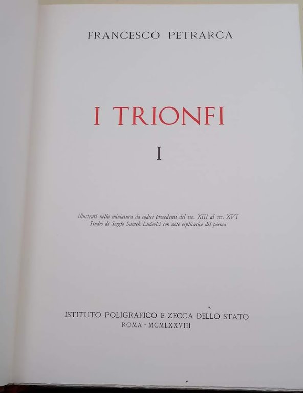 I TRIONFI-2 TOMI(1978)