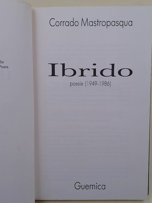 Ibrido-poesie (1949-1986)