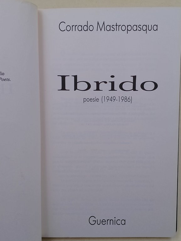 Ibrido-poesie (1949-1986)