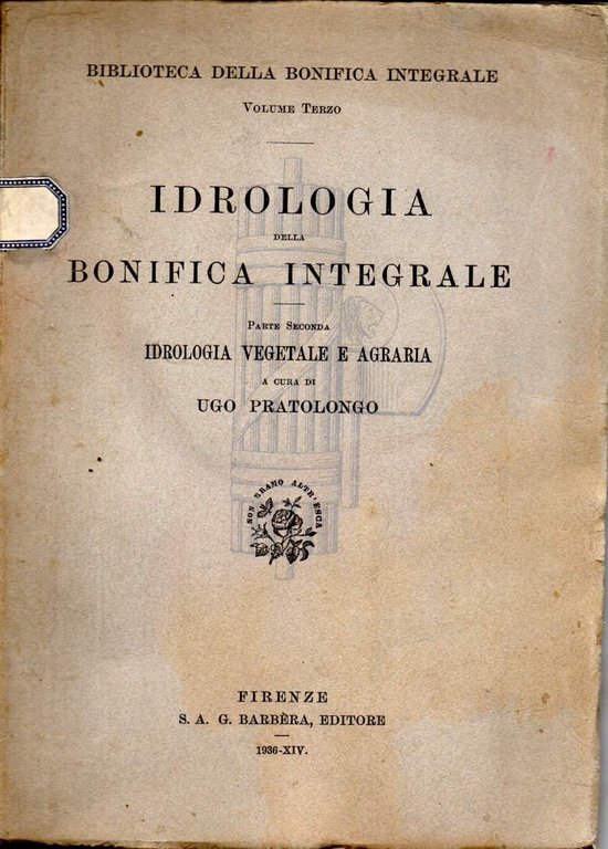 IDROLOGIA DELLA BONIFICA INTEGRALE