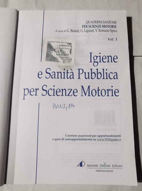 Igiene e sanità pubblica per scienze motorie