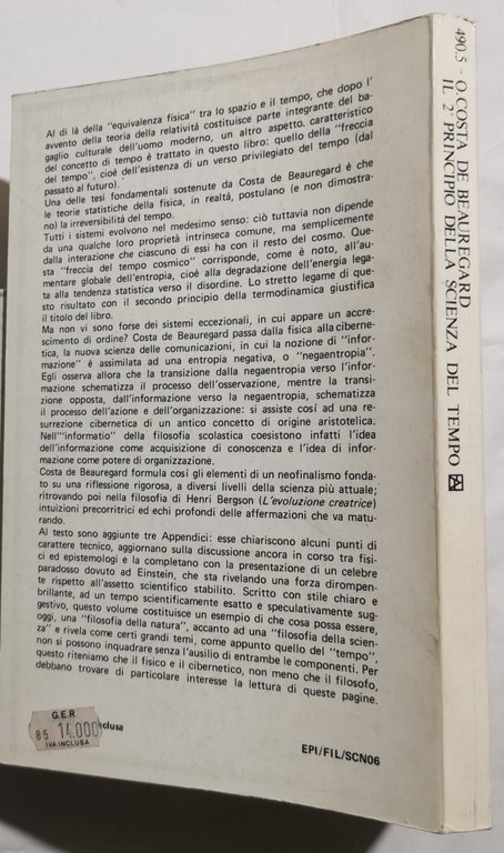 Il 2' principio della scienza del tempo - Entropia, informazione, …