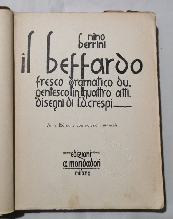 Il beffardo - Fresco dramatico dugentesco in quattro atti