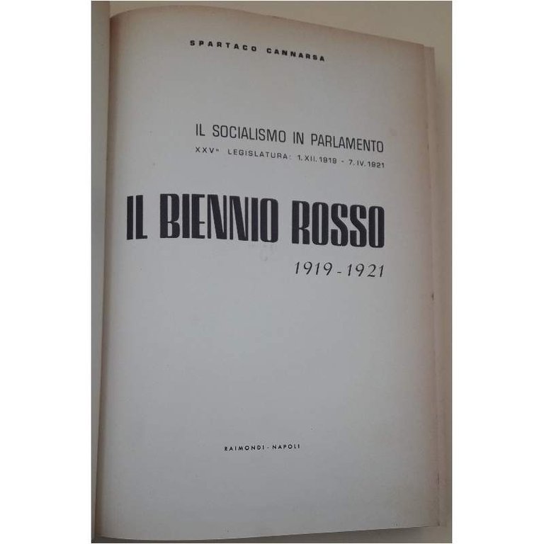 IL BIENNIO ROSSO 1919-1921( 1958)