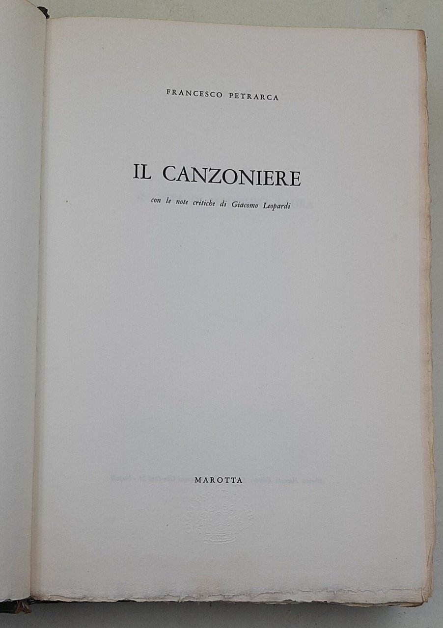 Il Canzoniere - Con le note critiche di Giacomo Leopardi | Immagine principale