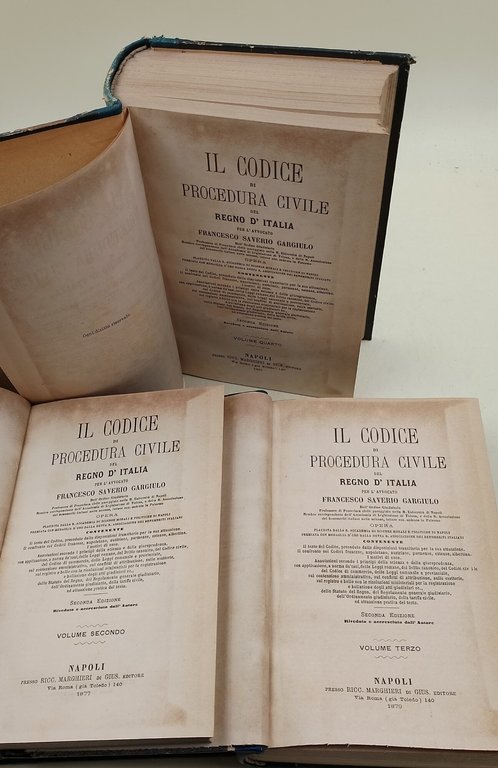 Il codice di procedura civile del Regno d'Italia- 4 voll.